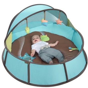 Babymoov-A035204 Cortul Anti-Uv Babyni 2 In 1 Blu-Taupe Premium