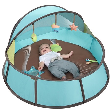 Babymoov-A035204 Cortul Anti-Uv Babyni 2 In 1 Blu-Taupe Premium