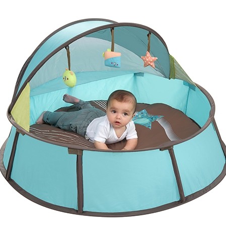 Babymoov-A035204 Cortul Anti-Uv Babyni 2 In 1 Blu-Taupe Premium