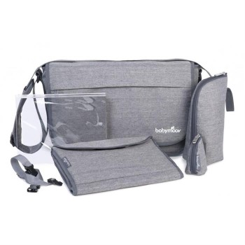 Babymoov-A043549 Geanta Multifunctionala Messenger Bag Smokey