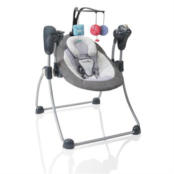 Babymoov – A055010 Leagan pliabil cu conectare la priza Swoon Bubble Zinc