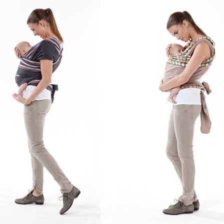 Babymoov-A057214-Baby Wrap Grey/Hibiscus