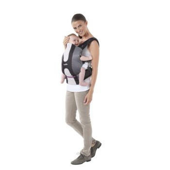 Babymoov-A057217-Marsupiu Anatomic Grey/Hibiscus