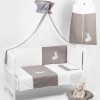 Bebedeco-Lenjerie 3 Piese Somn Usor Alb-Gri