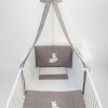 Bebedeco-Lenjerie 3 Piese Somn Usor Alb-Gri