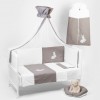 Bebedeco-Lenjerie 3 Piese Somn Usor Alb-Gri