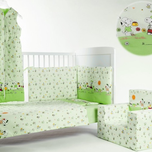 Bebedeco-Lenjerie Patut 3 Piese “Snoopy Catelusul”