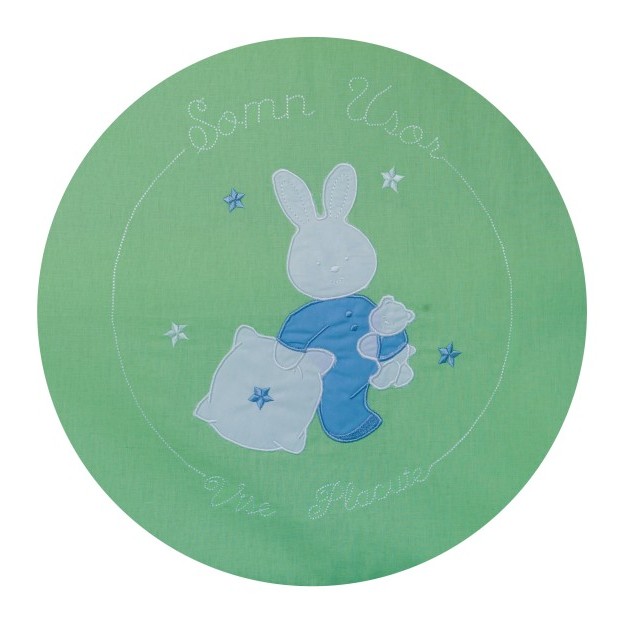 Bebedeco-Lenjerie Patut “Somn Usor!”-Bleu/Verde-3 Piese