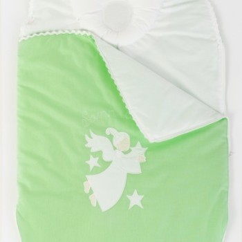 Bebedeco-Sac De Dormit Pentru Nou-Nascuti Cu Pernuta Impotriva Plagioencefaliei-“Zana Cea Buna”-Verde