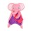 Bright Starts-40005E Paturica Rontaitoare Cozy Chew-Elefantel Roz