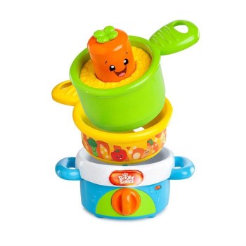 Bright Starts-52127 Set De Vase Muzicale Nest ‘N Sing Giggling Gourmet