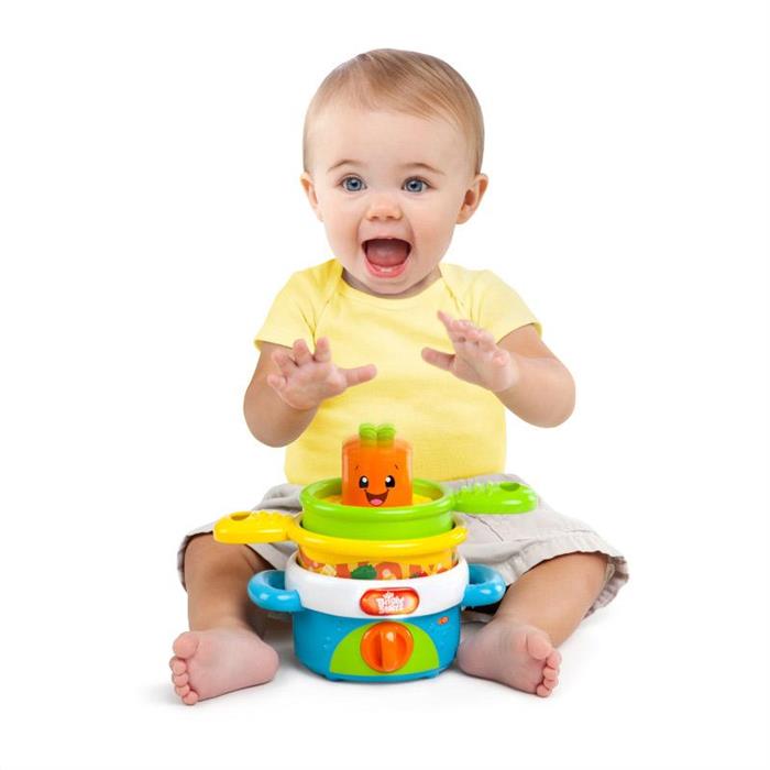 Bright Starts-52127 Set De Vase Muzicale Nest ‘N Sing Giggling Gourmet