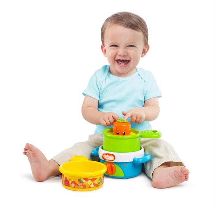 Bright Starts-52127 Set De Vase Muzicale Nest ‘N Sing Giggling Gourmet
