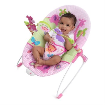 Bright Starts-60116 Balansoar Cu Vibratii Sweet Safari-Pretty In Pink