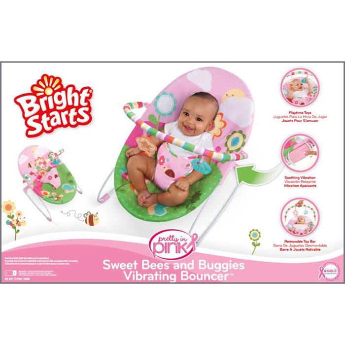 Bright Starts-60254 Balansoar Cu Vibratii Bees & Buggies