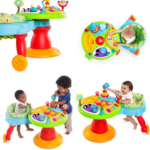 Bright Starts-60368 Centru de activitati 3-in-1 Around We Go Zippity Zoo
