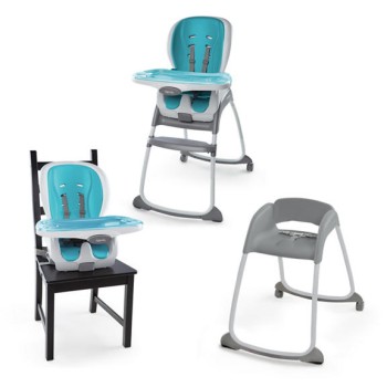 Ingenuity – 10515 Scaun de masa 3 in 1 Trio SmartClean – Aqua