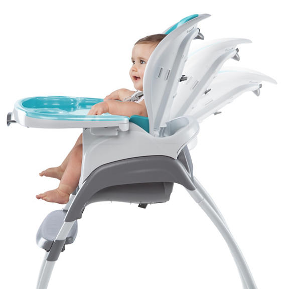 Ingenuity – 10515 Scaun de masa 3 in 1 Trio SmartClean – Aqua