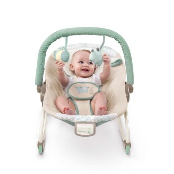 Bright Starts-60407-Ingenuity-Sezlong Cu Vibratii 2In1 Injoy Lullaby Lamb