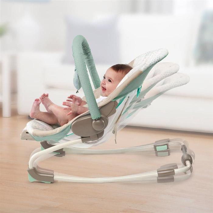 Bright Starts-60407-Ingenuity-Sezlong Cu Vibratii 2In1 Injoy Lullaby Lamb