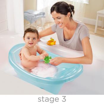Summer Infant-09256-Set cadita, suport de baita si bara de jucarii Ocean Buddies – Blue