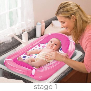Summer Infant-09376-Set Cadita Si Suport De Baita Sparkle And Splash-Pink