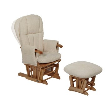 Tutti Bambini-Fotoliu Reglabil Pentru Alaptat Cu Suport Pentru Picioare Deluxe Daisy Natural