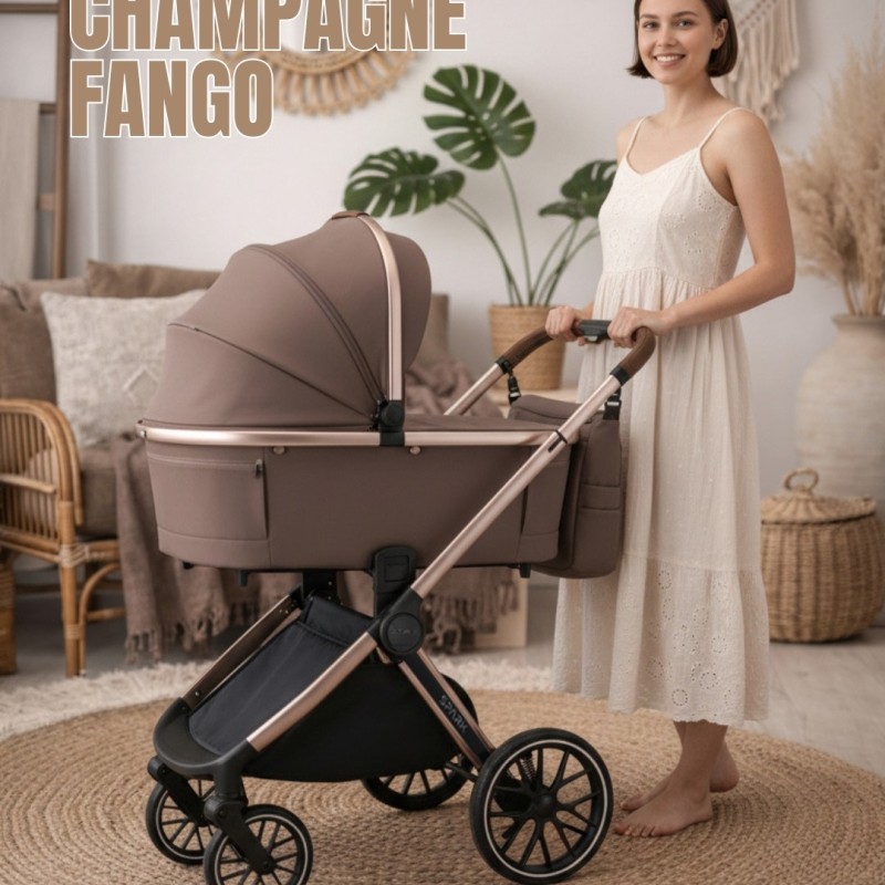 Carucior Copii Spark Adamex Champagne-Fango 2 in 1