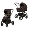 Carucior copii Como Adamex Chocolate Brown 2 in 1 cu landou pliabil