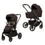 Carucior copii Como Adamex Chocolate Brown 2 in 1 cu landou pliabil