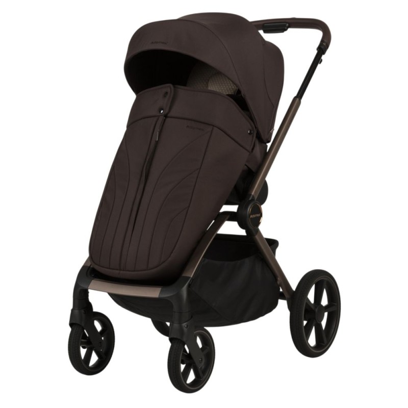 Carucior copii Como Adamex Chocolate Brown 2 in 1 cu landou pliabil