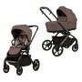 Carucior copii Como Adamex Chocolate Fango 2 in 1 cu landou pliabil