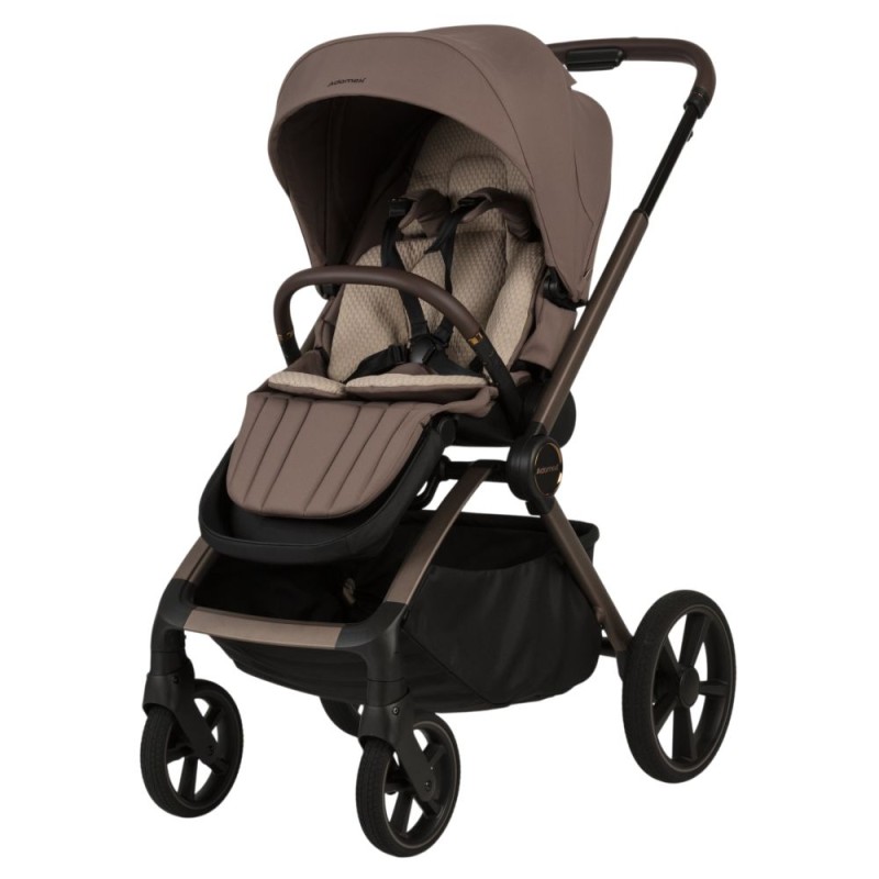 Carucior copii Como Adamex Chocolate Fango 2 in 1 cu landou pliabil