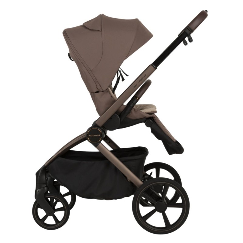 Carucior copii Como Adamex Chocolate Fango 2 in 1 cu landou pliabil
