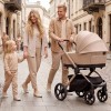 Carucior copii Como Adamex Natura Latte 2 in 1 cu landou pliabil