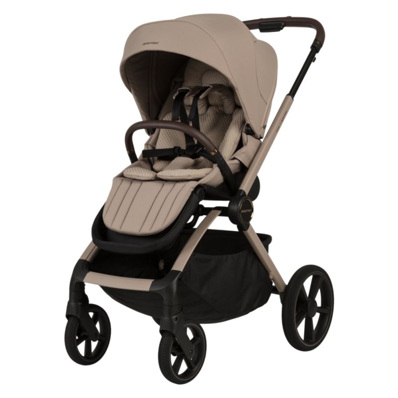 Carucior cu landou pliabil Como Adamex Natura Latte 3 in 1 cu Cybex Cloud G3 Plus