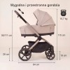 Carucior cu landou pliabil Como Adamex Natura Latte 3 in 1 cu Cybex Cloud G3 Plus