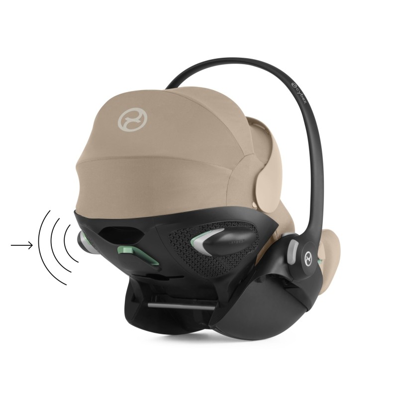 Carucior cu landou pliabil Como Adamex Natura Latte 3 in 1 cu Cybex Cloud G3 Plus
