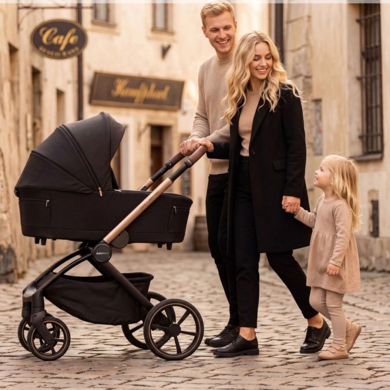 Carucior copii Como Adamex Satin 2 in 1 cu landou pliabil