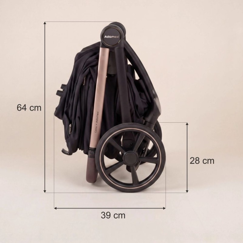 Carucior copii Como Adamex Satin 2 in 1 cu landou pliabil