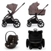 Carucior copii cu landou pliabil Muuvo Fold Cocoa 3in1 cu Cybex Cloud G3 Plus