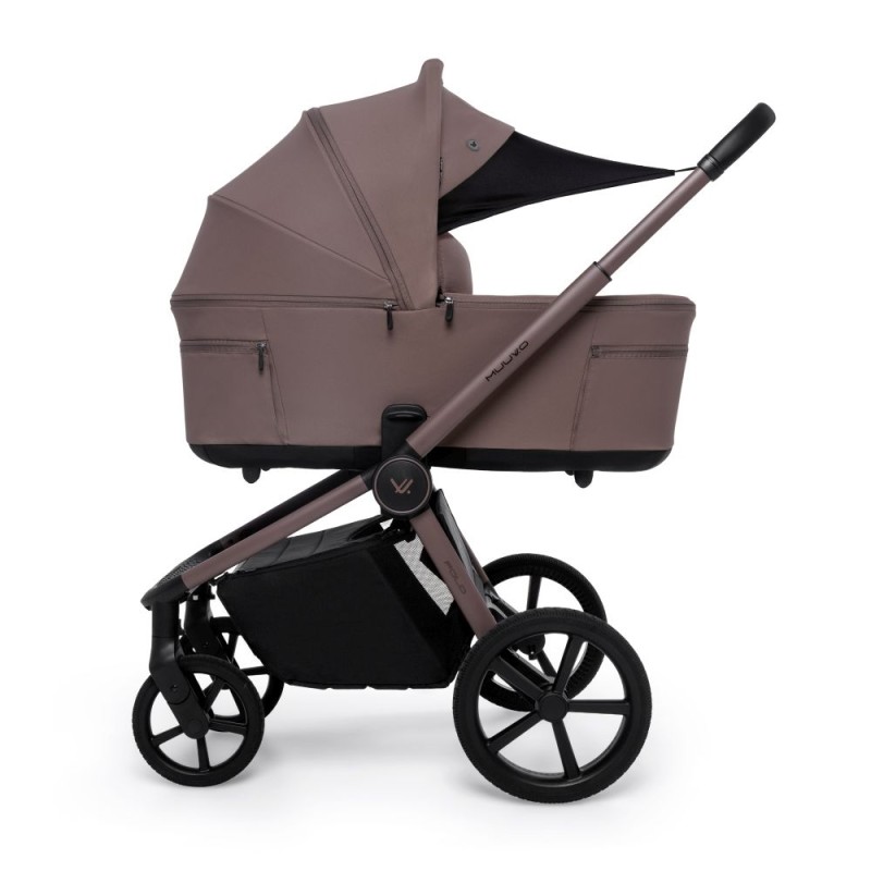 Carucior copii cu landou pliabil Muuvo Fold Cocoa 3in1 cu Cybex Cloud G3 Plus