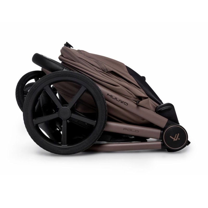 Carucior copii cu landou pliabil Muuvo Fold Cocoa 3in1 cu Cybex Cloud G3 Plus