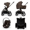 Carucior copii cu landou pliabil Muuvo Fold Dark Chocolate 3in1 cu Cybex Cloud G3 Plus