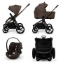 Carucior copii cu landou pliabil Muuvo Fold Dark Chocolate 3in1 cu Cybex Cloud G3 Plus