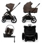 Carucior copii cu landou pliabil Muuvo Fold Dark Chocolate 4in1 cu Cybex Cloud G3 Plus si isofix