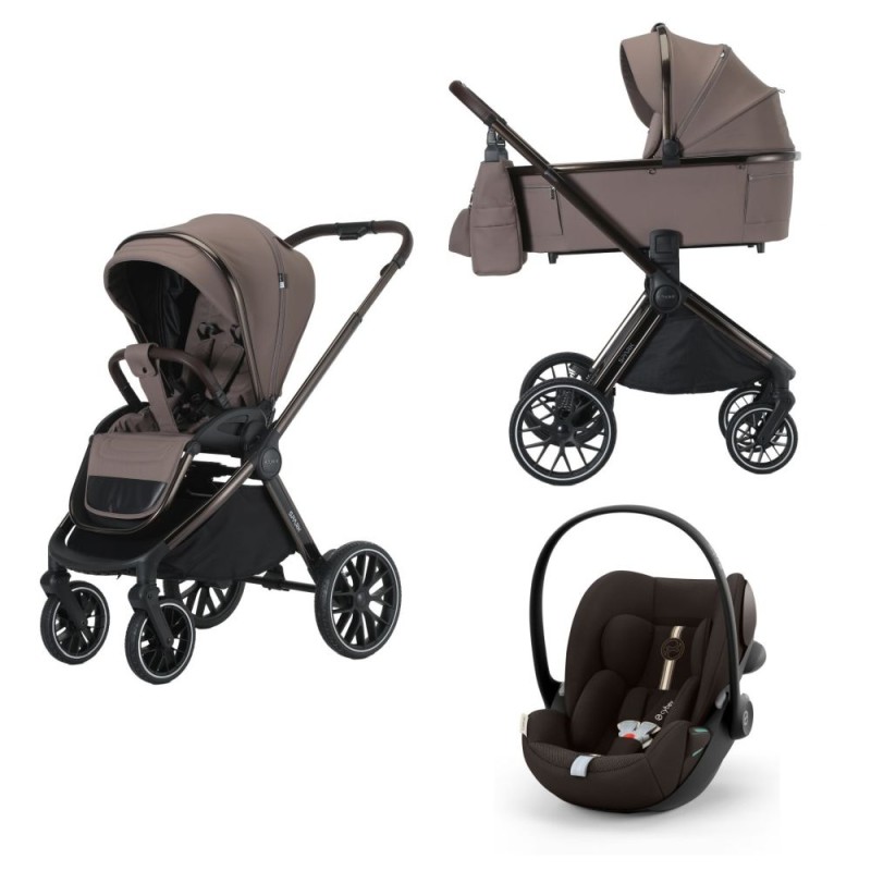 Spark Adamex Chocolate-Fango 3in1 cu scoica Cybex Cloud G3 plus