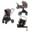 Spark Adamex Chocolate-Fango 4in1 cu scoica Cybex Cloud G3 plus si isofix