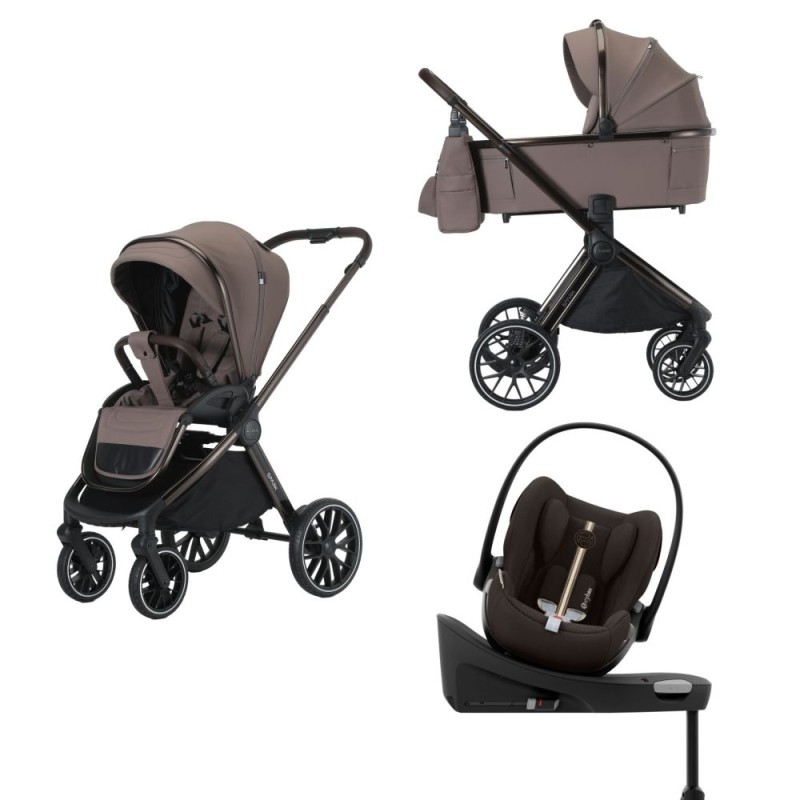 Spark Adamex Chocolate-Fango 4in1 cu scoica Cybex Cloud G3 plus si isofix