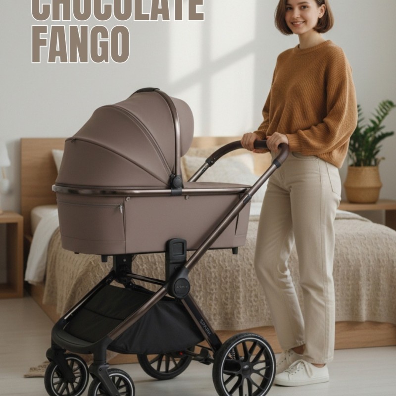 Spark Adamex Chocolate-Fango 4in1 cu scoica Cybex Cloud G3 plus si isofix